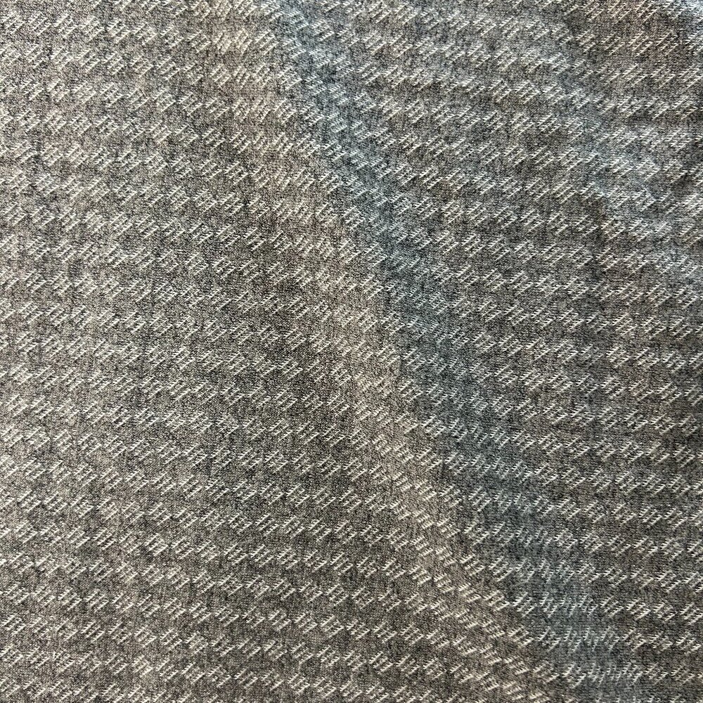 Silver Gray-Black Diamond Stretch Wool Knit Fabric- 3 yds